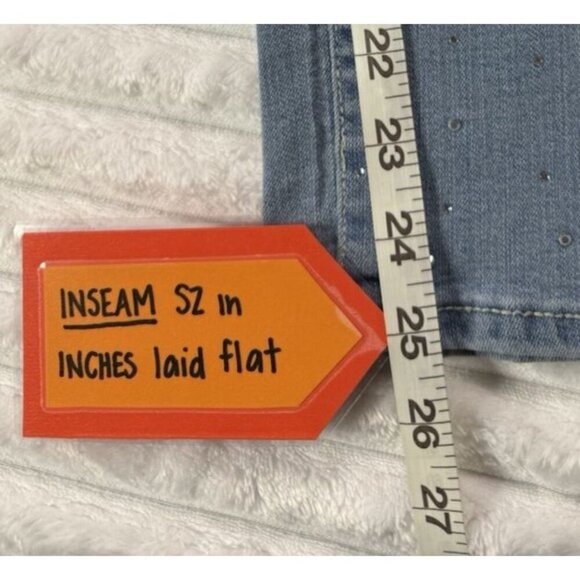 Camila Coelho Women’s Blue Jeans with Gemstone Accent Size 2 - Picture 5 of 13